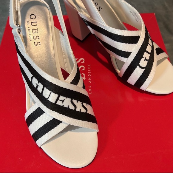 (NEW) GUESS HEELED SANDALS, SHOES SIZE 6.5 M - Picture 2 of 4